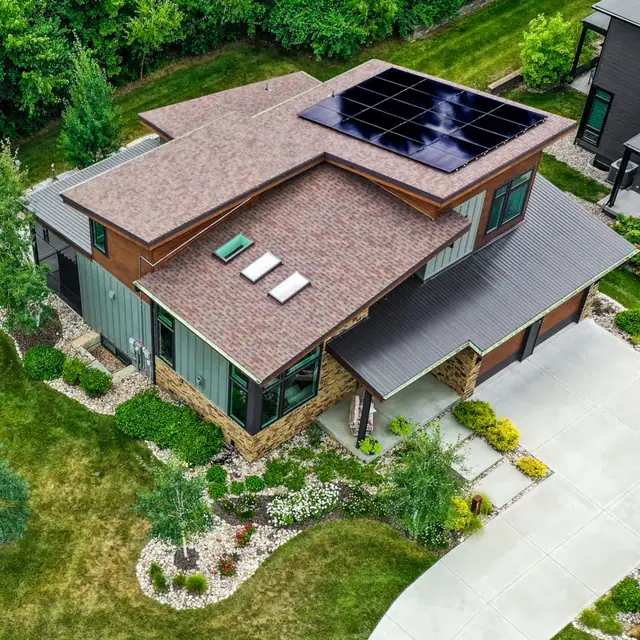 Casa residencial con instalación solar